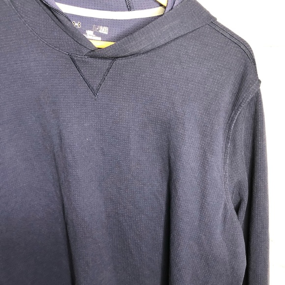 UNDER ARMOUR COLD GEAR MEN'S XL Blue HOODED SHIRT - Picture 4 of 6